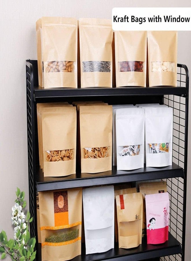 TRUE SHOP THE ULTIMATE SOLUTION FOR FOOD STORAGE - KRAFT POUCH STAND-UP BAGS WITH SELF-SEALING TECHNOLOGY MATT BROWN (250 GM, 20, count) - Image 2